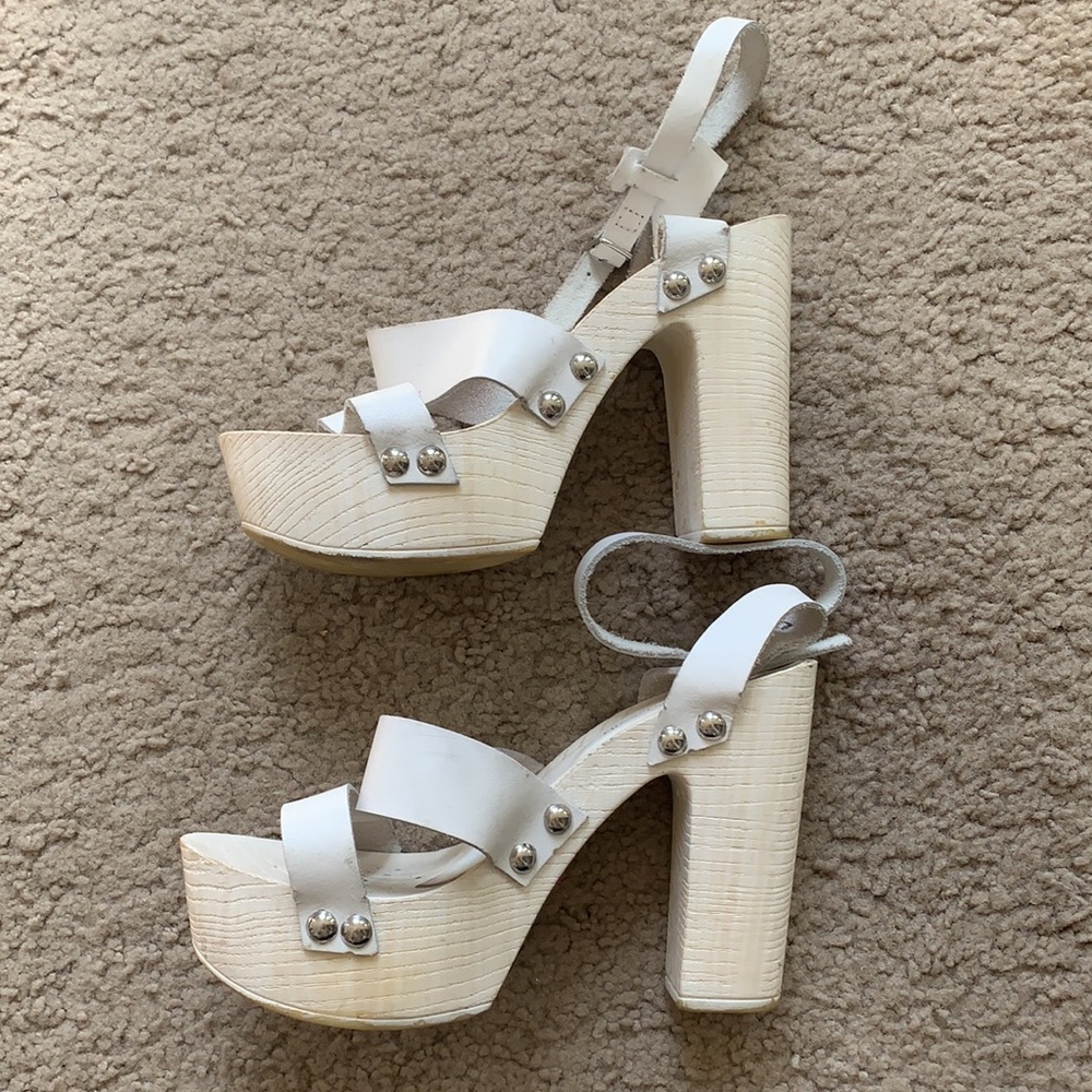 White Charles David Stilettos
